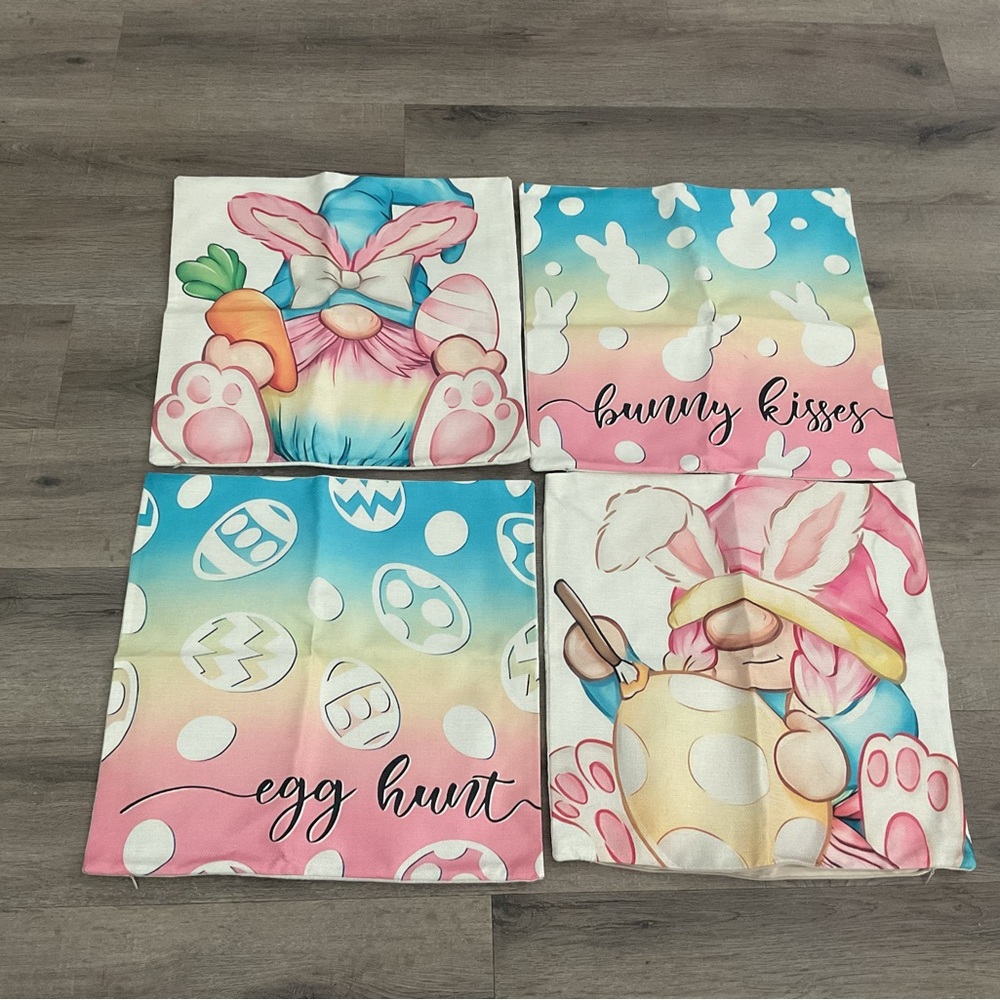 Easter Gnome Pillow Covers Set